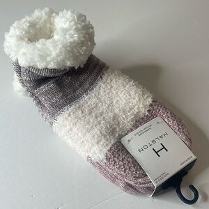 H Halston Slipper Socks Pink / Purple Medium / Large